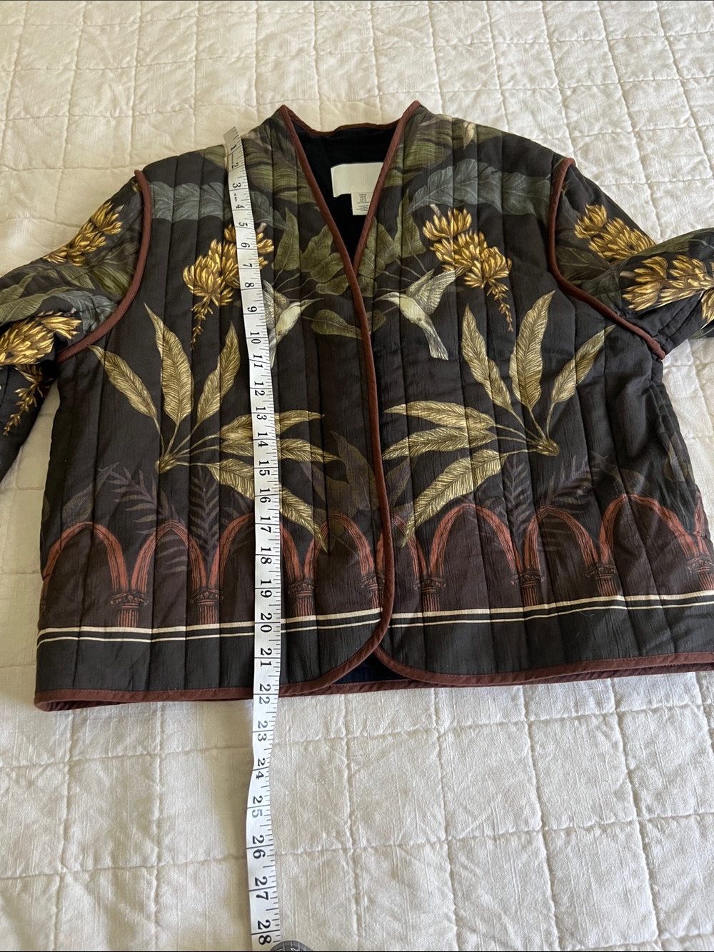 H&M Floral Hummingbird Quilted Jacket - Picture 4 of 10
